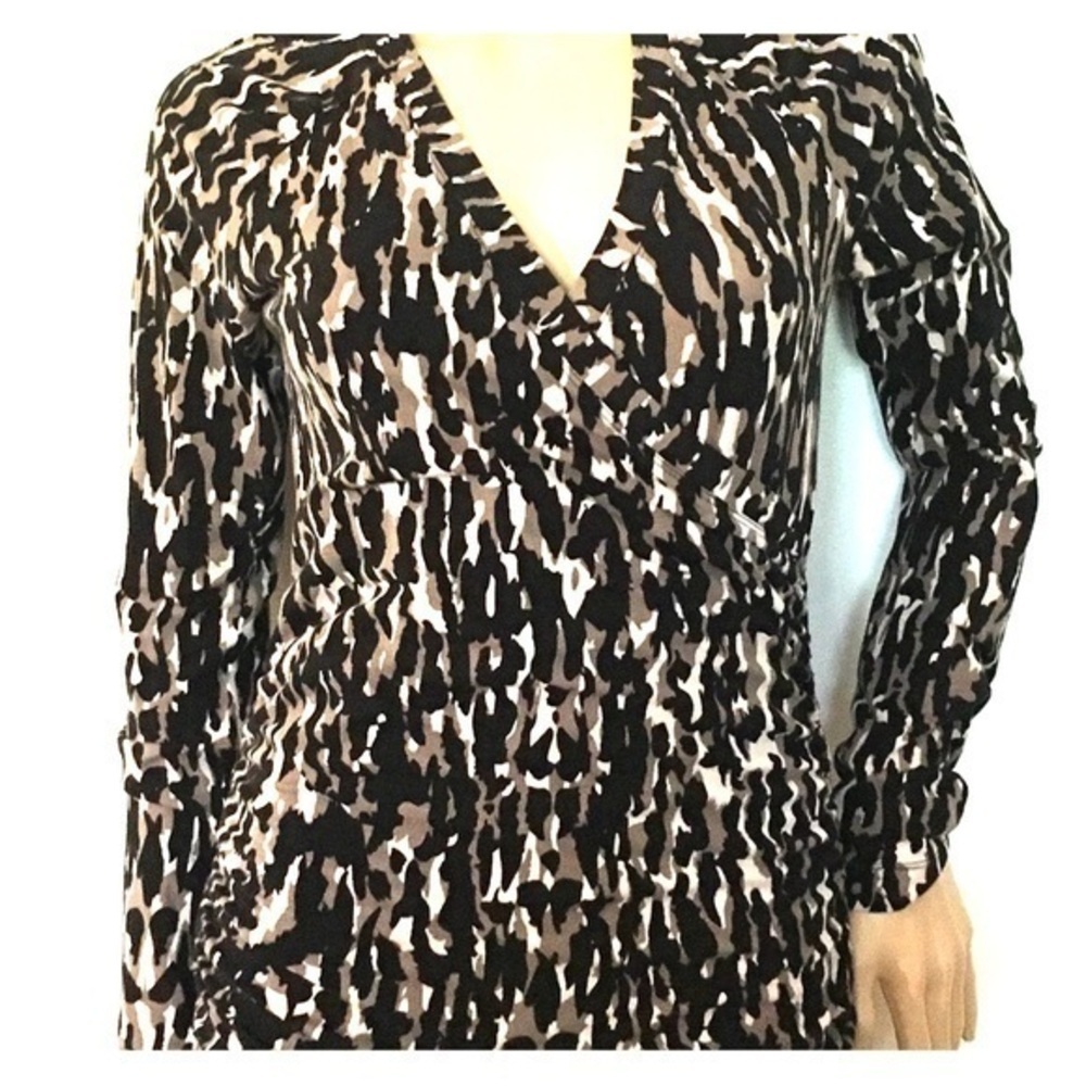 CAbi #131 Faux Wrap Long Sleeves Knit size S top